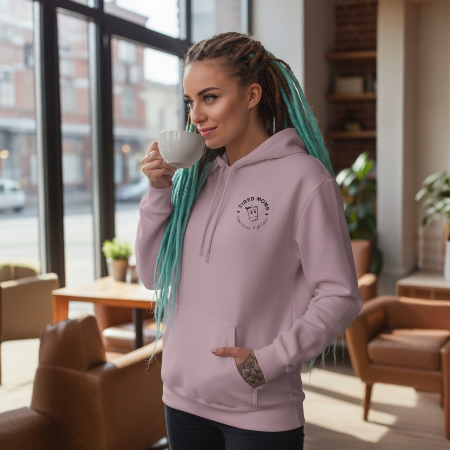 Tired Moms – Cozy Casual Pullover with minimal design