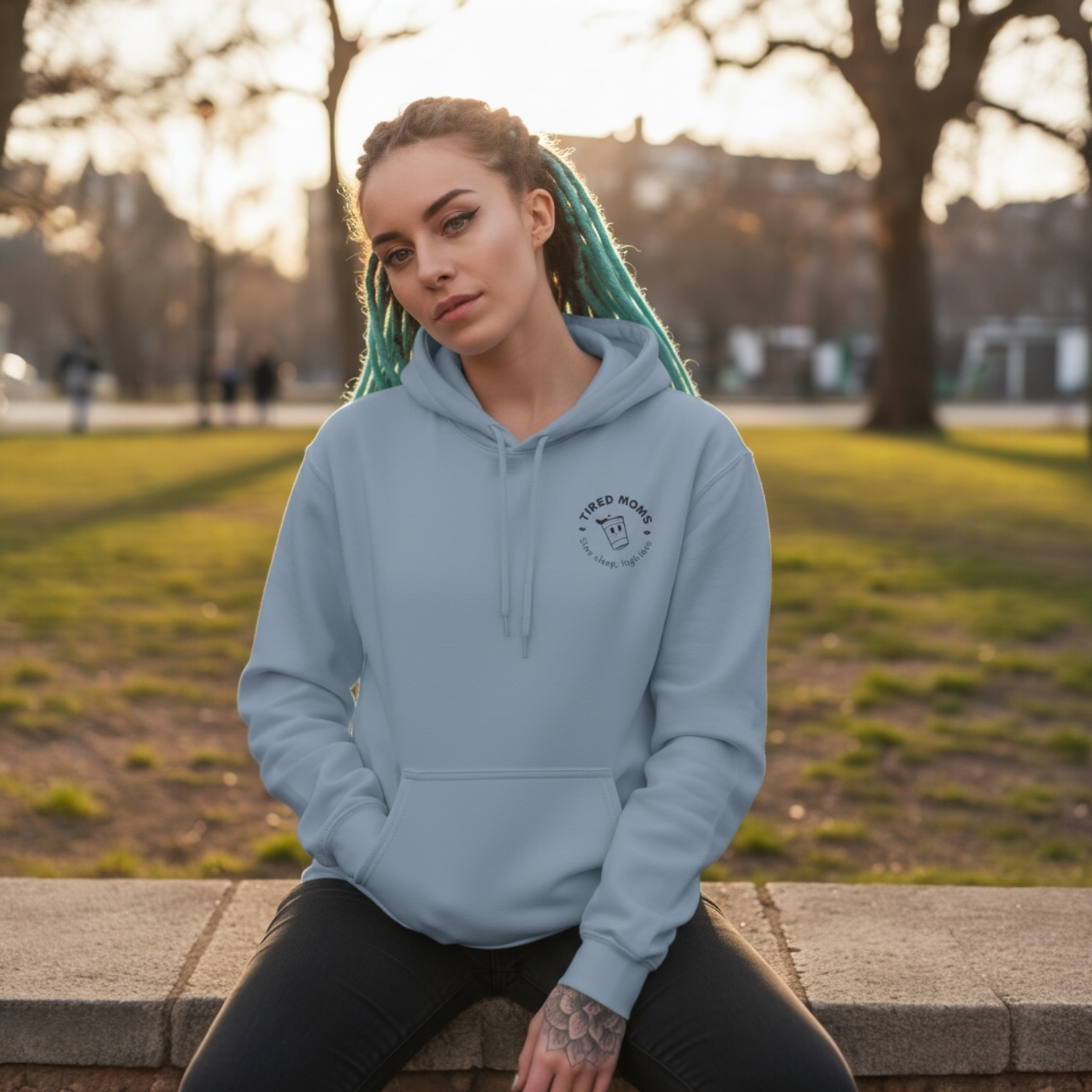 Tired Moms – Cozy Casual Pullover with minimal design