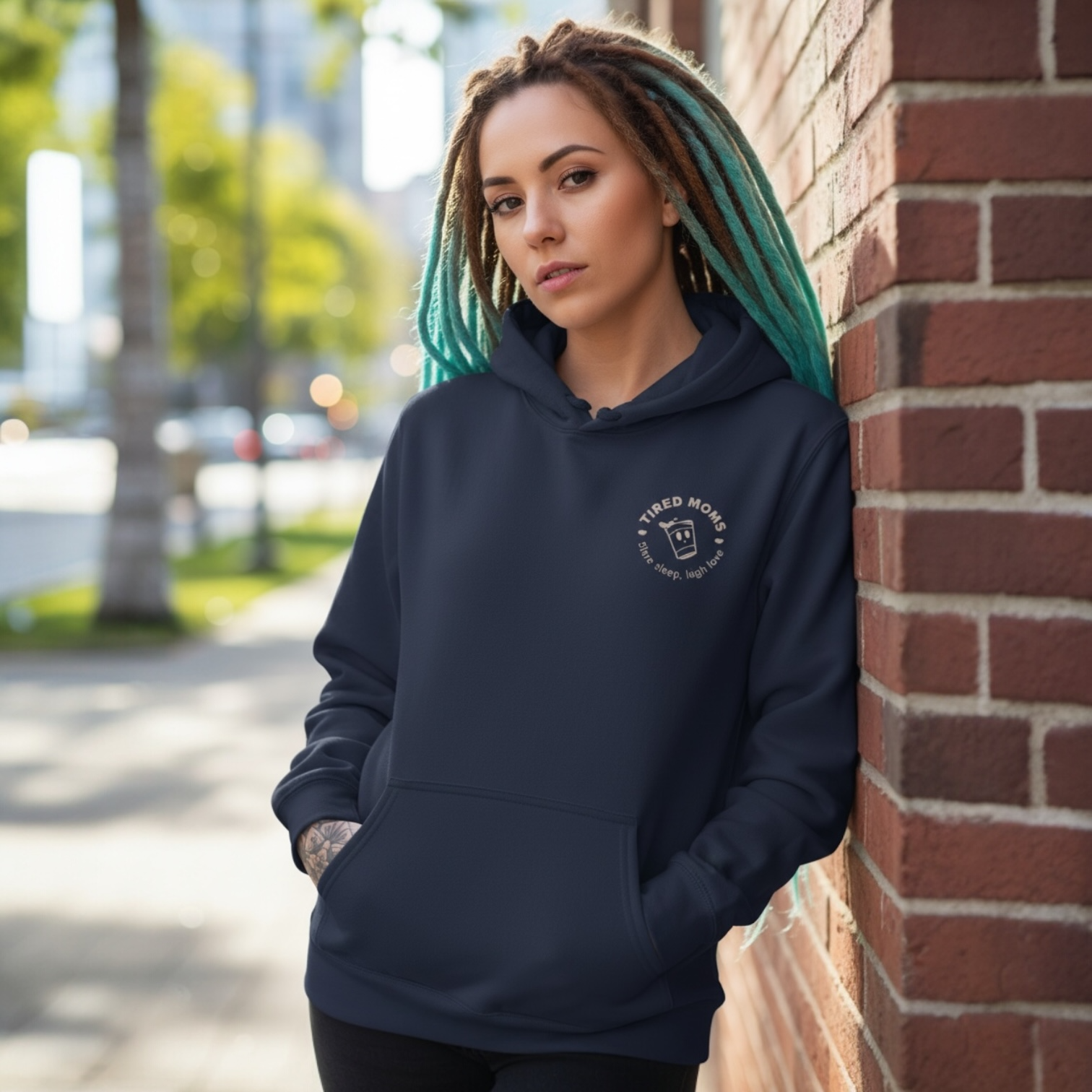 Tired Moms – Cozy Casual Pullover with minimal design
