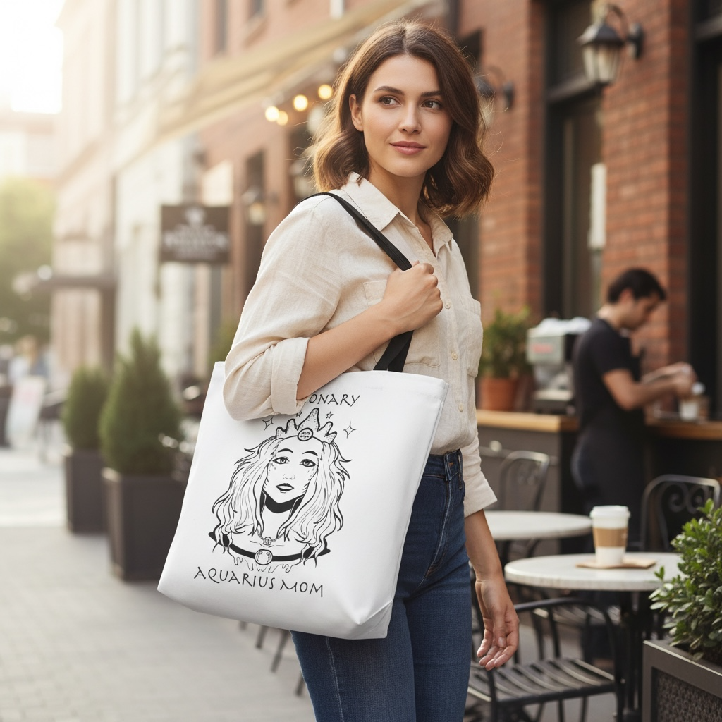 Aquarius Mom | Tote Bag — Zodiac Astrology Gift