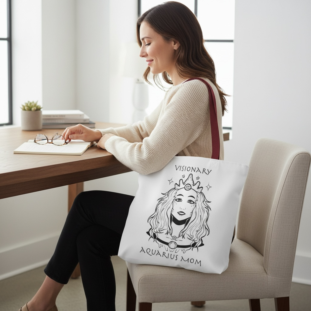Aquarius Mom | Tote Bag — Zodiac Astrology Gift