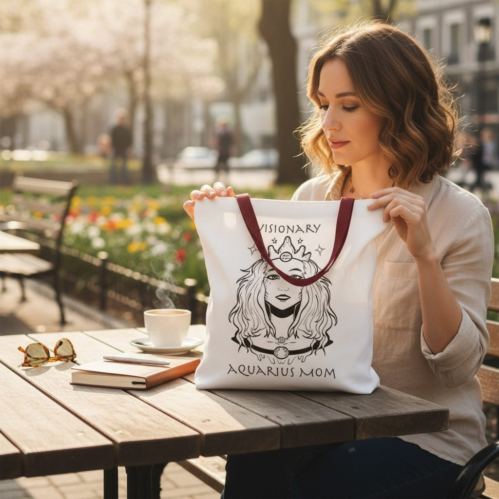 Aquarius Mom | Tote Bag — Zodiac Astrology Gift