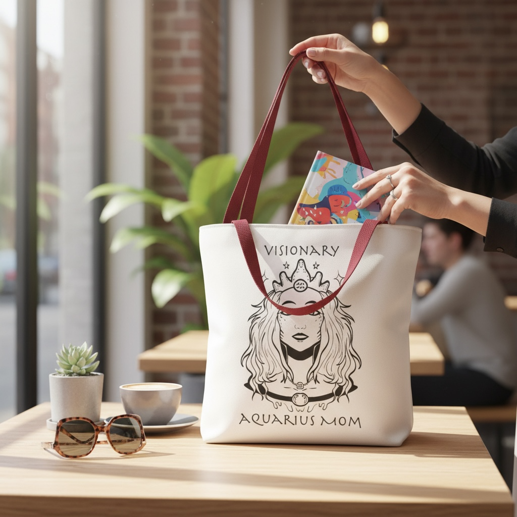 Aquarius Mom | Tote Bag — Zodiac Astrology Gift
