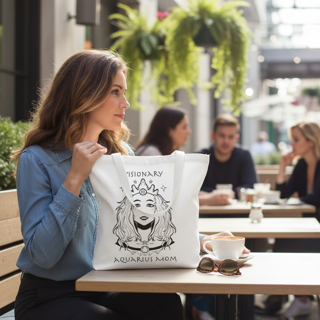 Aquarius Mom | Tote Bag — Zodiac Astrology Gift