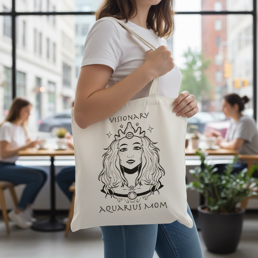 Aquarius Mom | Tote Bag — Zodiac Astrology Gift