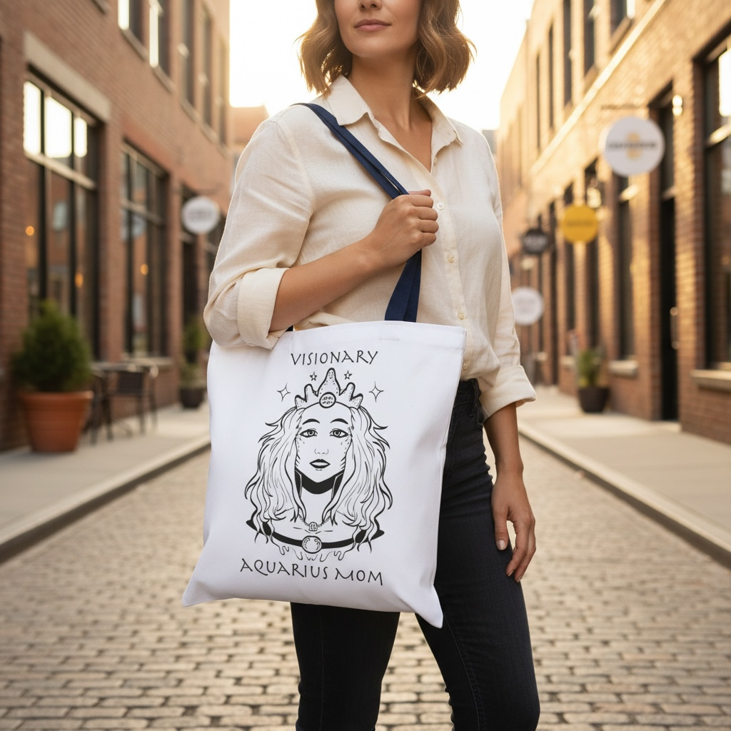 Aquarius Mom | Tote Bag — Zodiac Astrology Gift