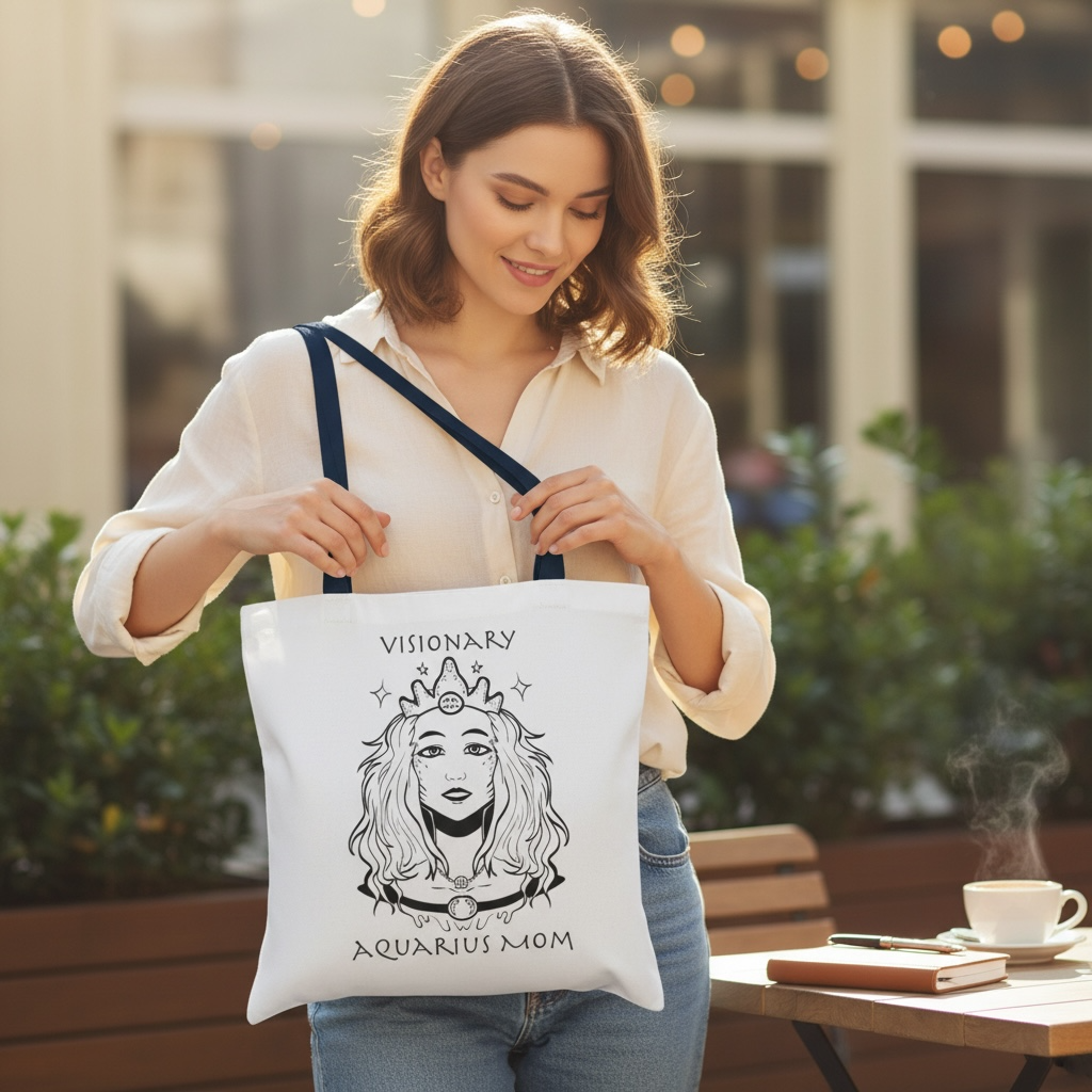 Aquarius Mom | Tote Bag — Zodiac Astrology Gift