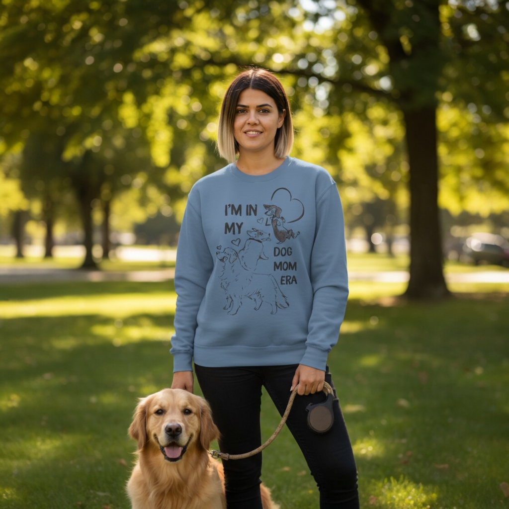 I’m In My Dog Mom Era Sweatshirt – Cozy Dog Mom Crewneck | Gift for Dog Lovers
