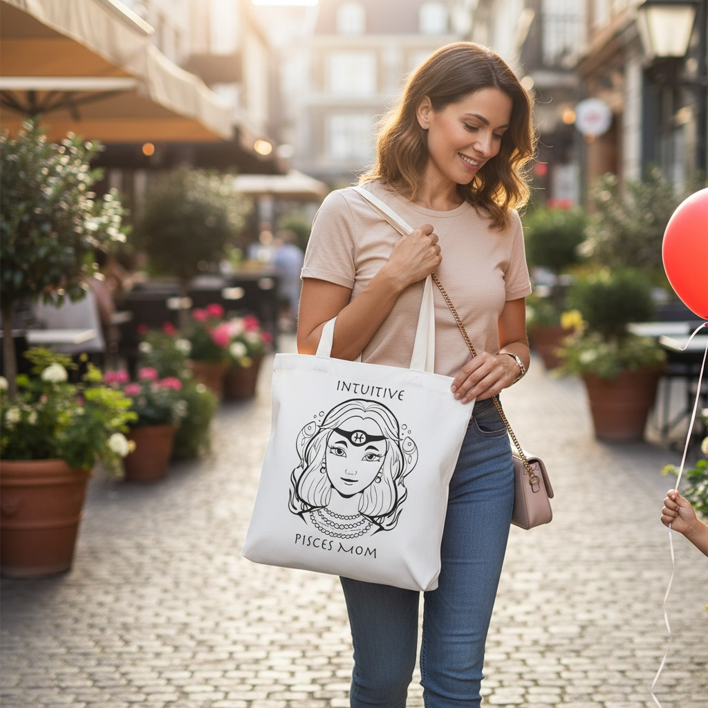 Pisces Mom | Tote Bag - Zodiac Astrology Gift