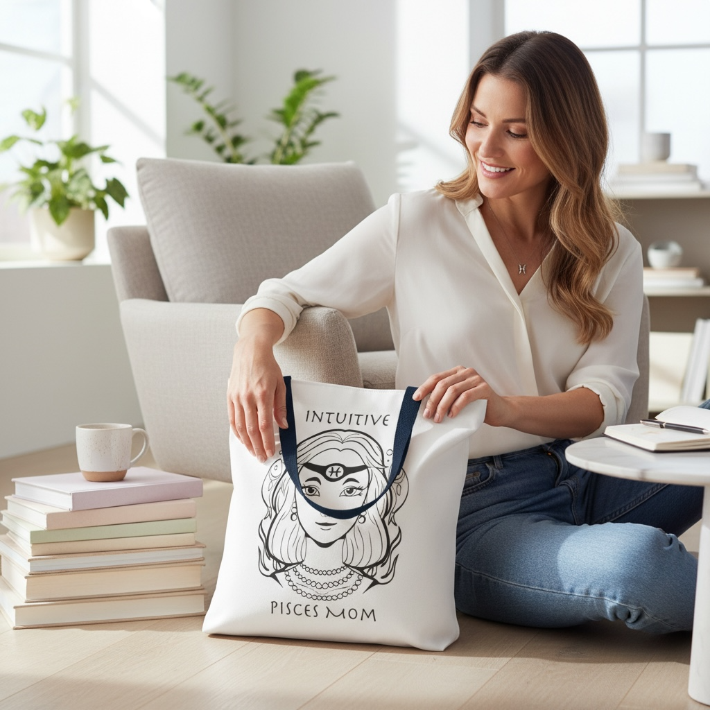 Pisces Mom | Tote Bag - Zodiac Astrology Gift