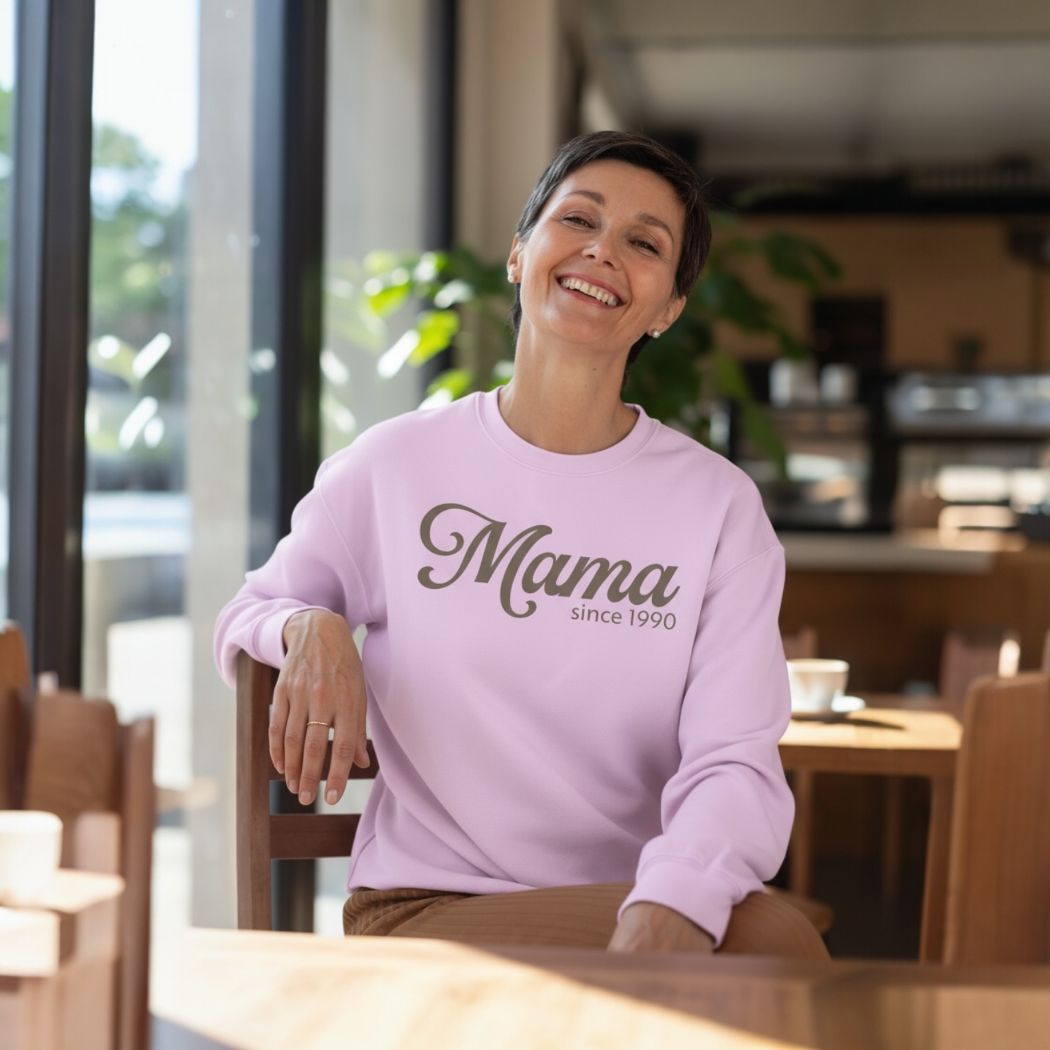 Mama Since 1990 Sweatshirt – Vintage Mom Crewneck Sweatshirt | Minimal Mama Gift for Mother’s Day