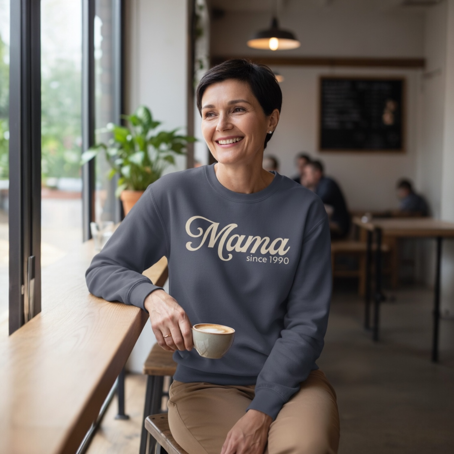 Mama Since 1990 Sweatshirt – Vintage Mom Crewneck Sweatshirt | Minimal Mama Gift for Mother’s Day