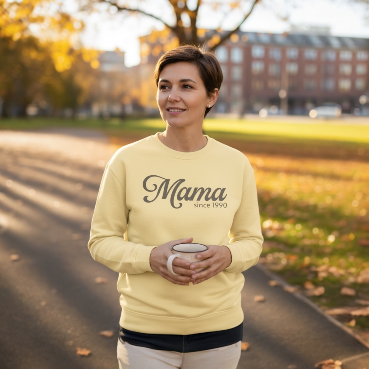 Mama Since 1990 Sweatshirt – Vintage Mom Crewneck Sweatshirt | Minimal Mama Gift for Mother’s Day