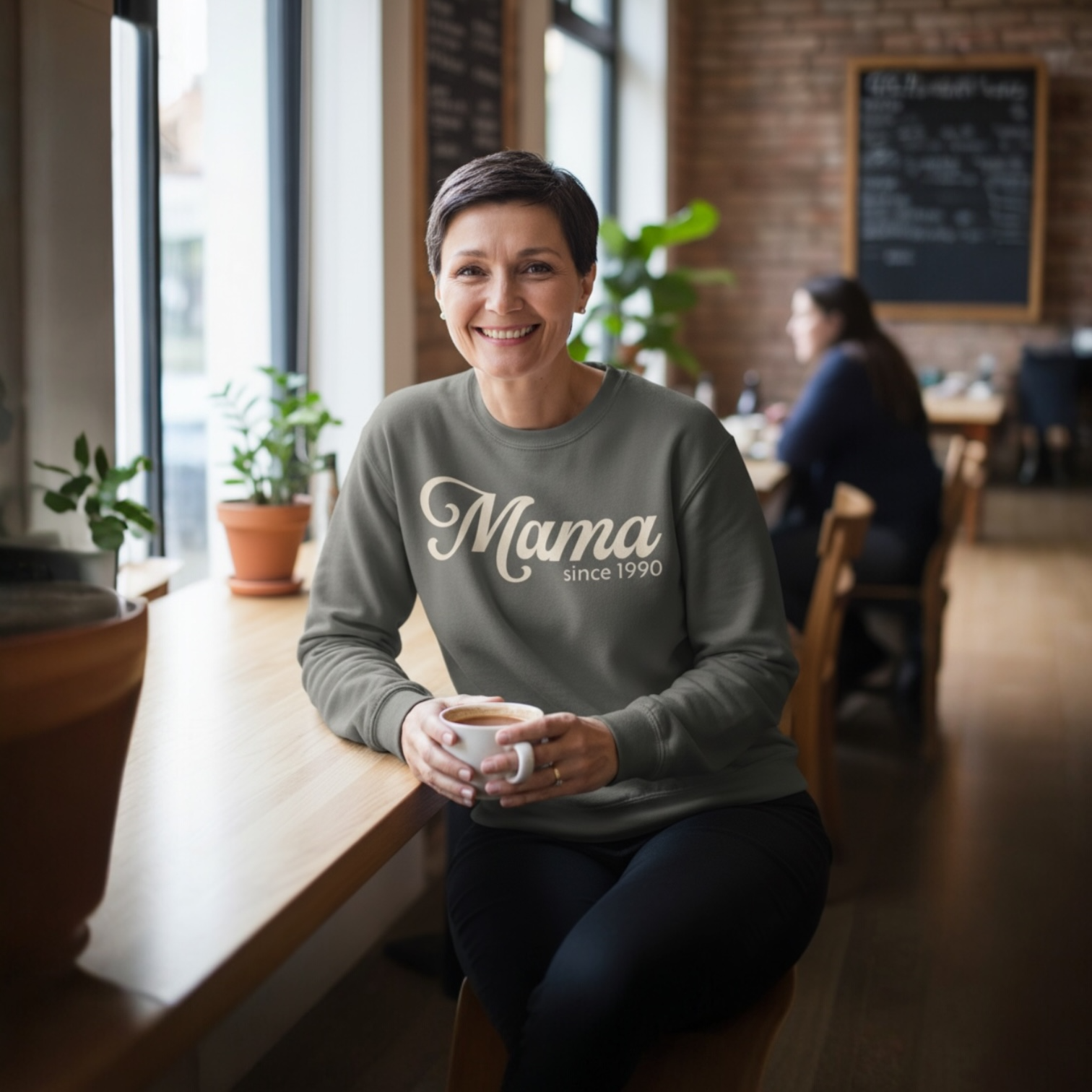 Mama Since 1990 Sweatshirt – Vintage Mom Crewneck Sweatshirt | Minimal Mama Gift for Mother’s Day