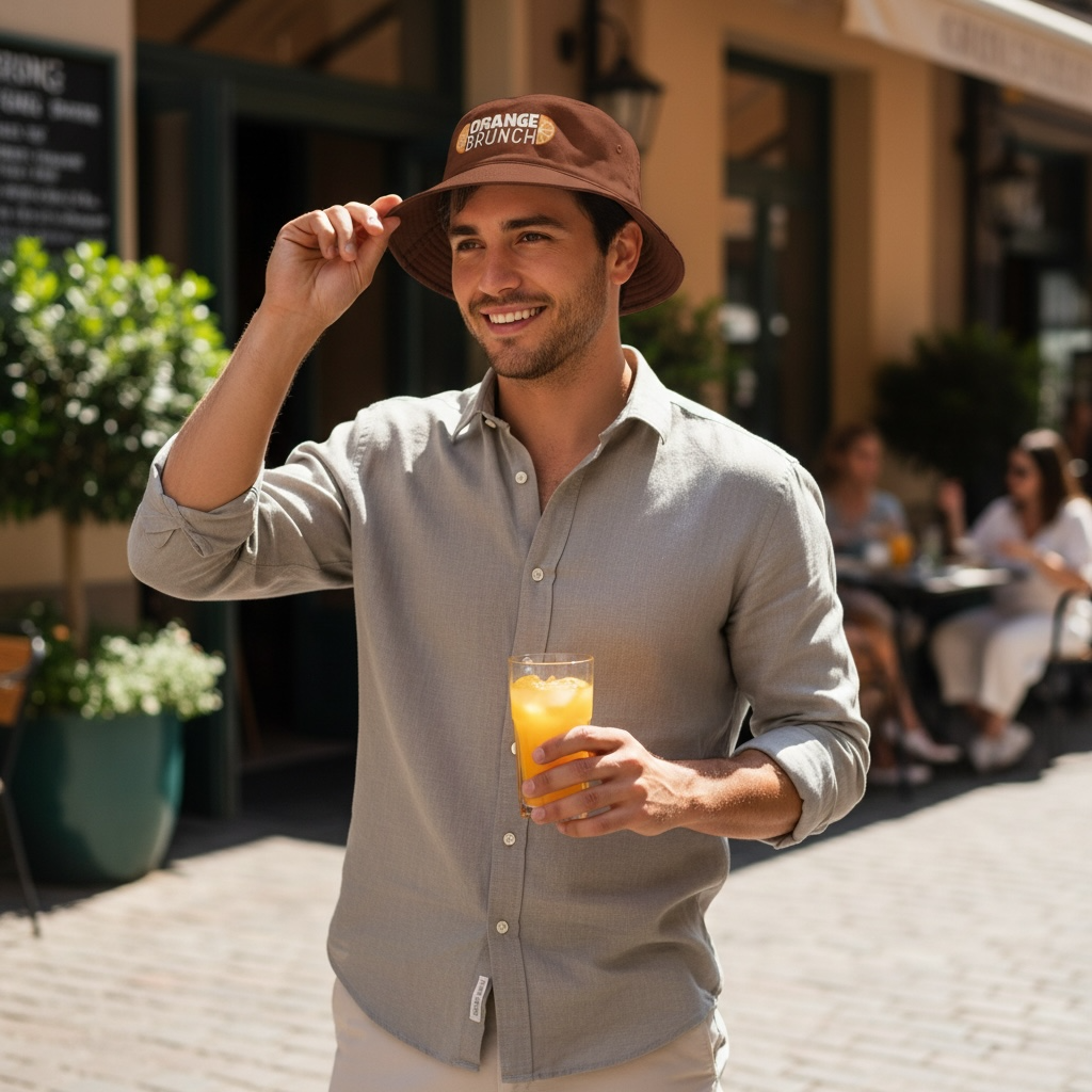 Orange Brunch Bucket Hat – Citrus Summer Vibes