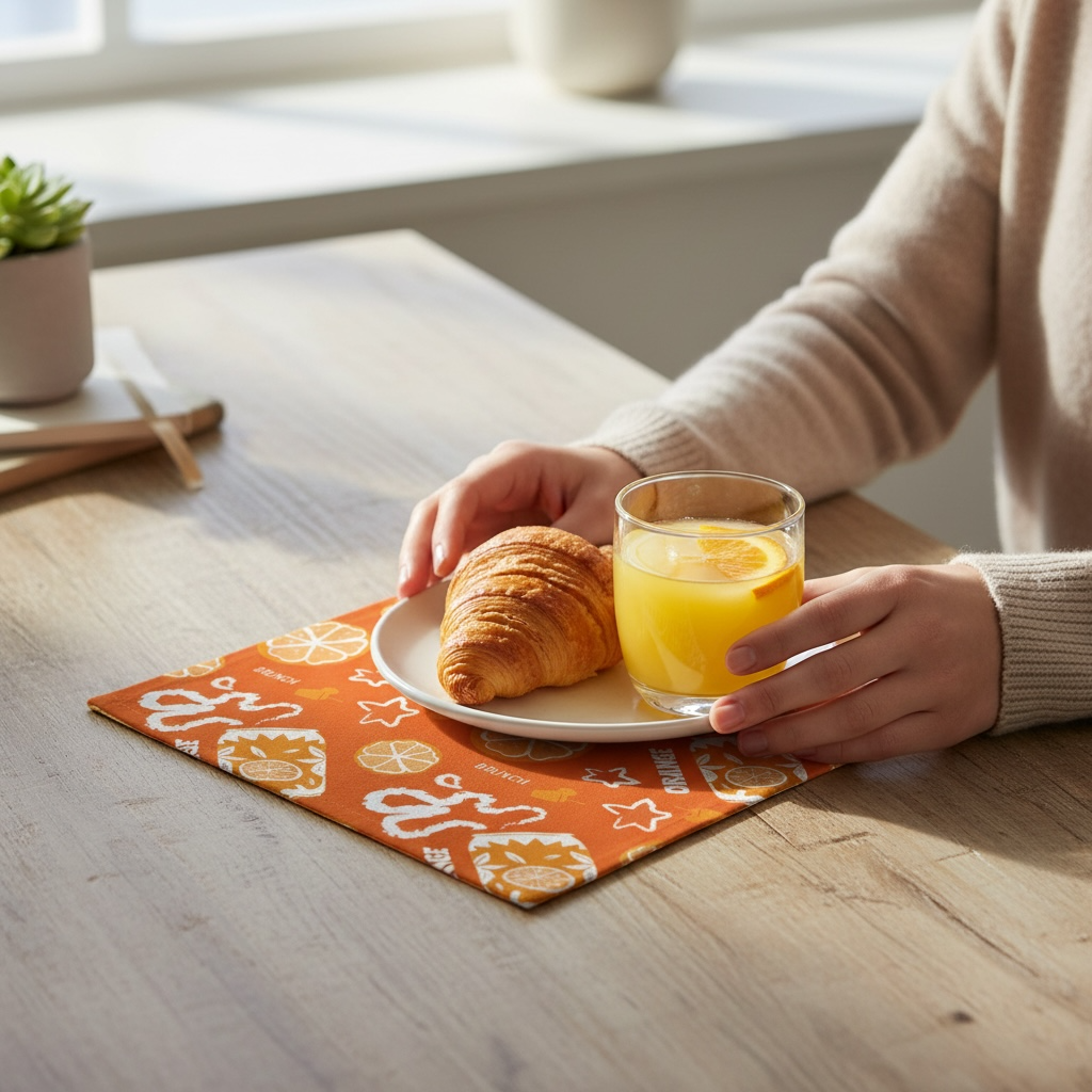 Orange Brunch Napkin – Aperol Inspired Citrus Print