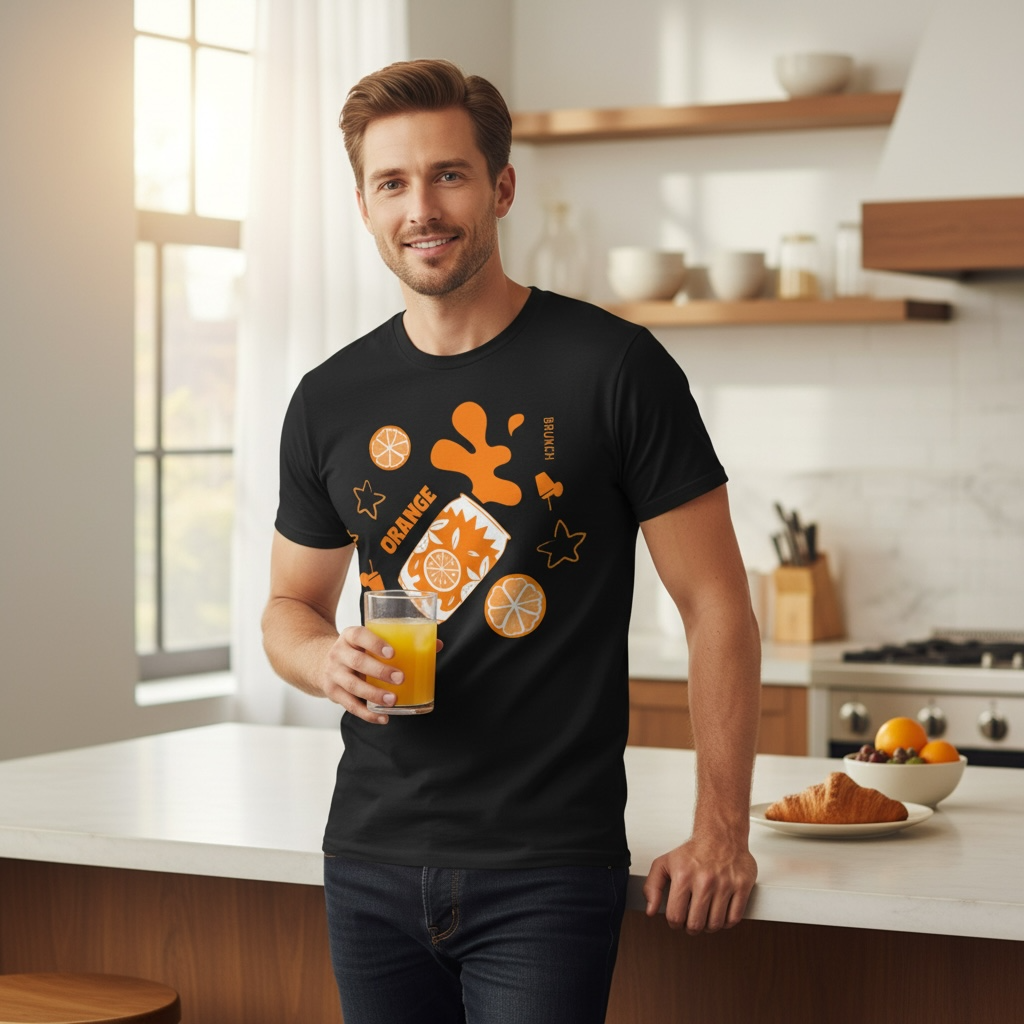 Orange Soda Splash Tee – Aperol Inspired Summer Shirt