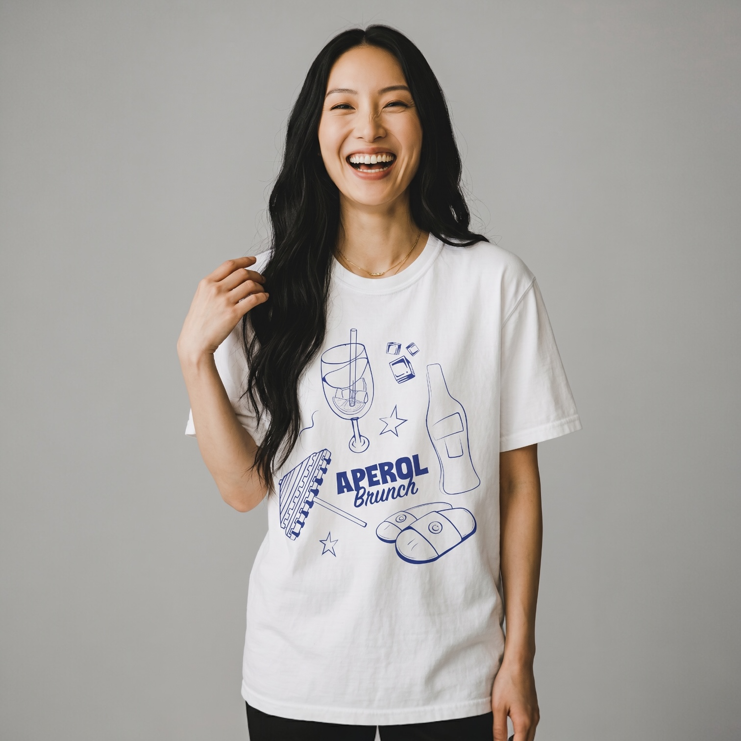 Aperol Brunch Graphic T-Shirt — Retro Spritz Party Tee