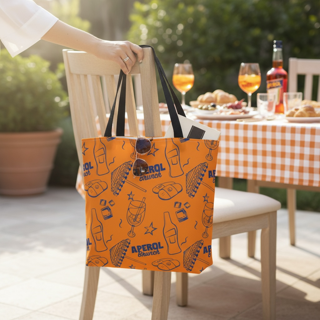 Aperol Brunch Tote Bag — Orange Cocktail Everyday Tote
