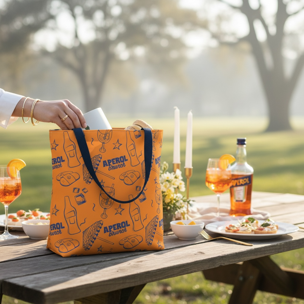 Aperol Brunch Tote Bag — Orange Cocktail Everyday Tote