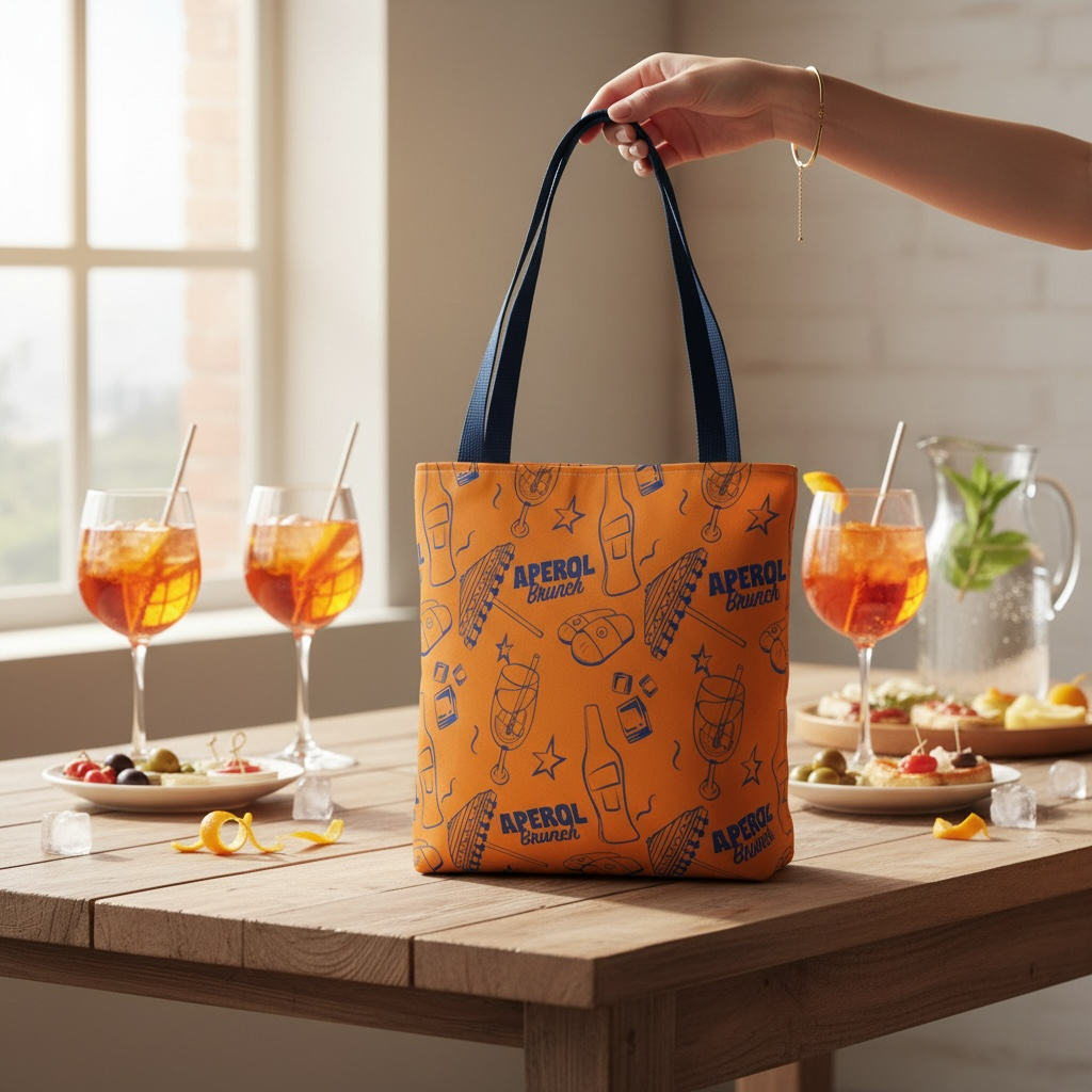 Aperol Brunch Tote Bag — Orange Cocktail Everyday Tote
