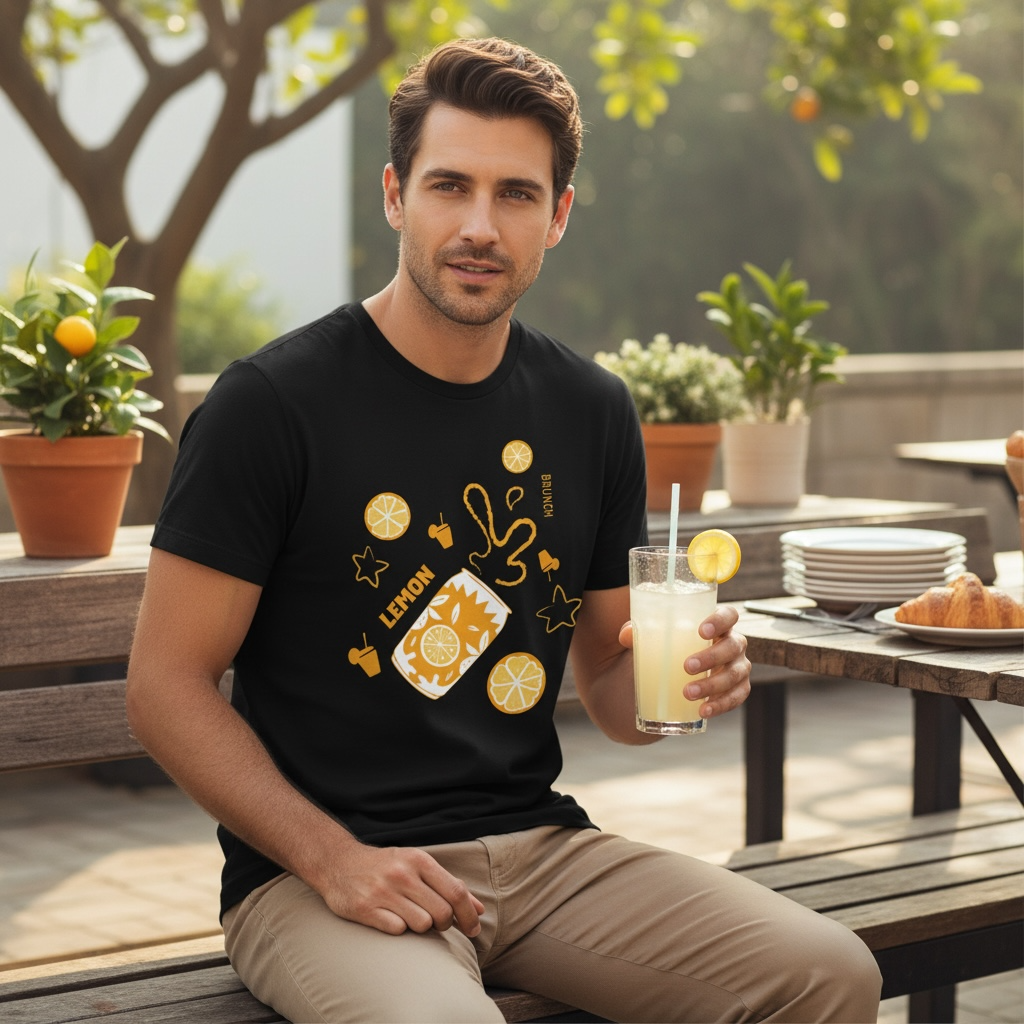 Lemon Brunch Graphic T-Shirt — Citrus Summer Tee