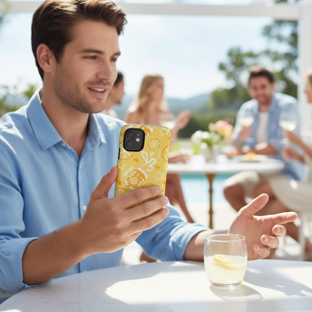 Lemon Brunch Tough Phone Case — Citrus Summer Pattern