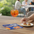 Aperol Spritz Cotton Napkin — Citrus Brunch Table Decor