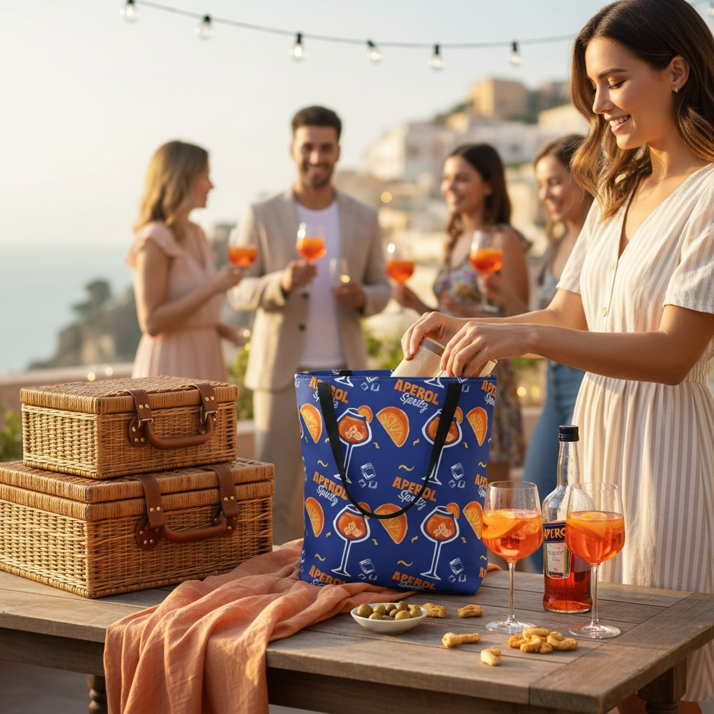 Aperol Spritz Tote Bag — Citrus Summer Carryall