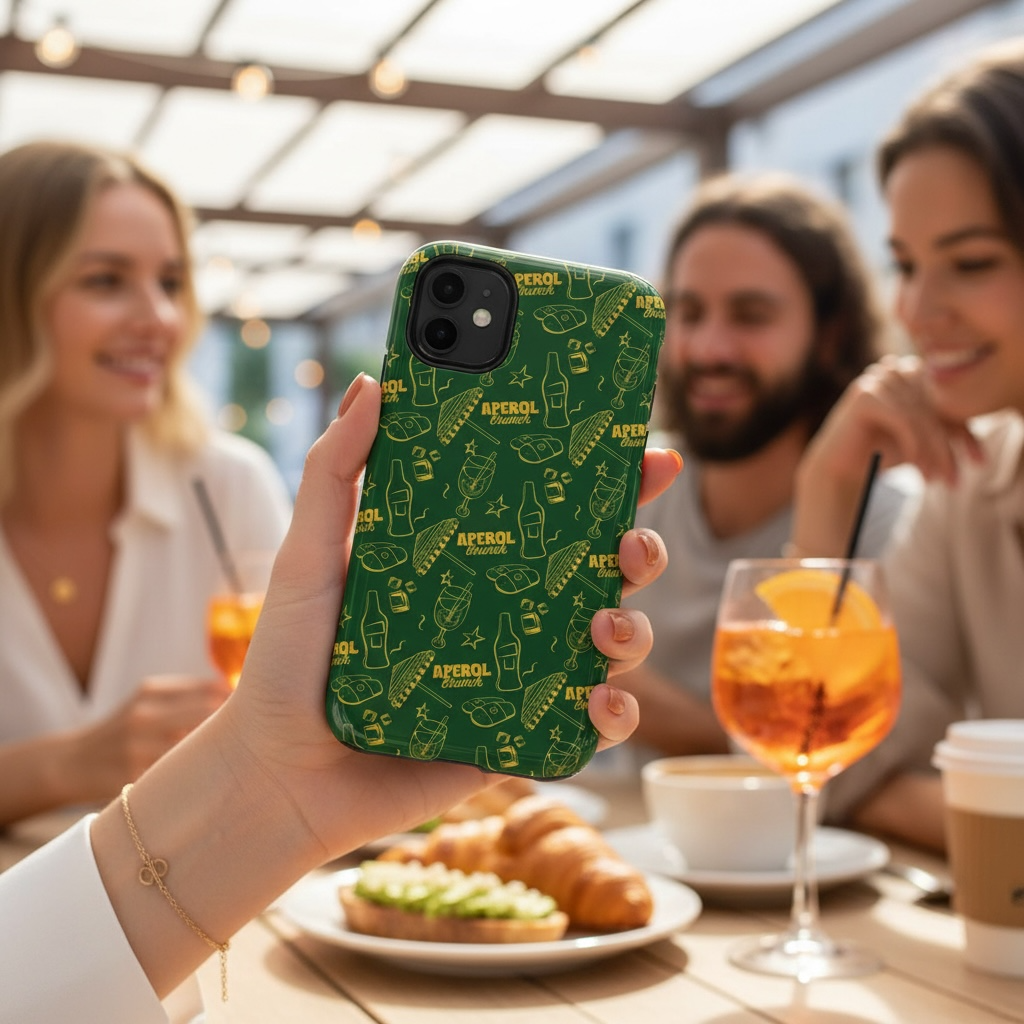 Aperol Brunch Tough Phone Case — Citrus Cocktail Protective Cover