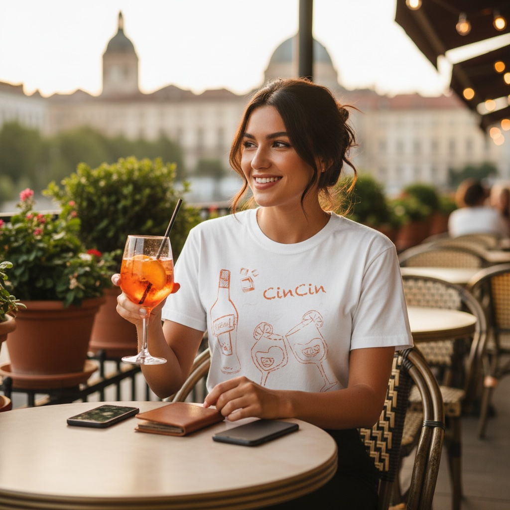 Cin Cin Aperol Shirt —  Summer Cocktail Party Tee