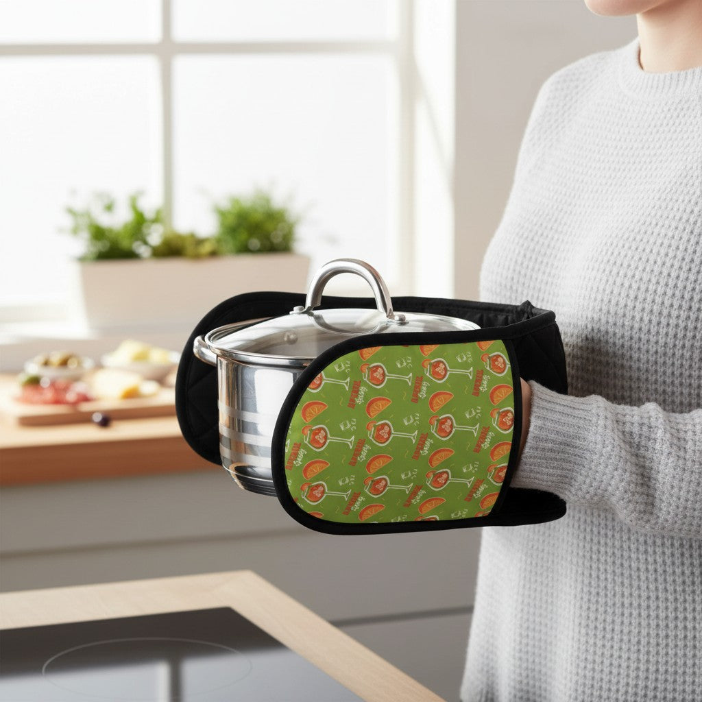 Aperol Spritz Double Oven Mitt — Citrus Kitchen Decor