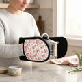 Brunch Spritz Double Oven Mitt — White Mitt Kitchen Decor