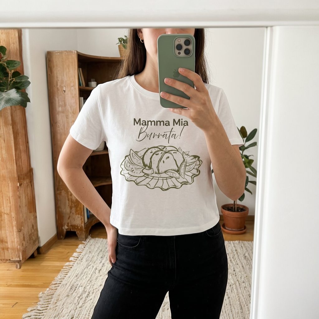 Burrata Tee — "Mamma Mia Burrata!" Women's Boxy Shirt