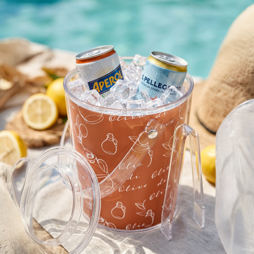 Olio di Olive Pattern Ice Bucket - Italian Vibes Barware