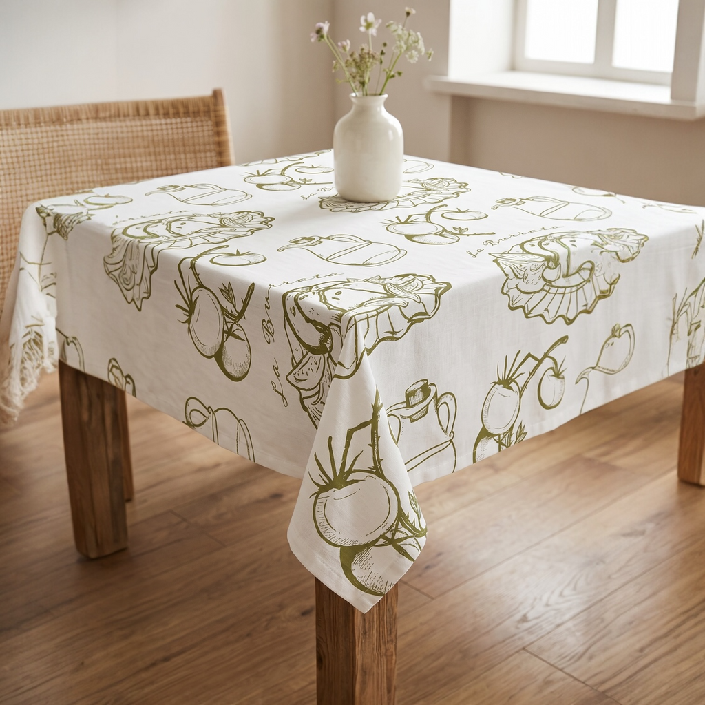 La Burrata Pattern Tablecloth - Italian Vibes Table Decor