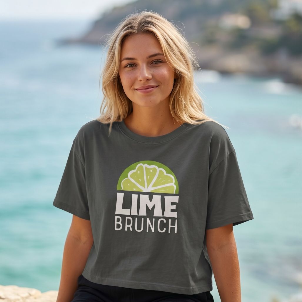 Lime Brunch Women's Boxy Tee — Green Aperol Inspired Design
