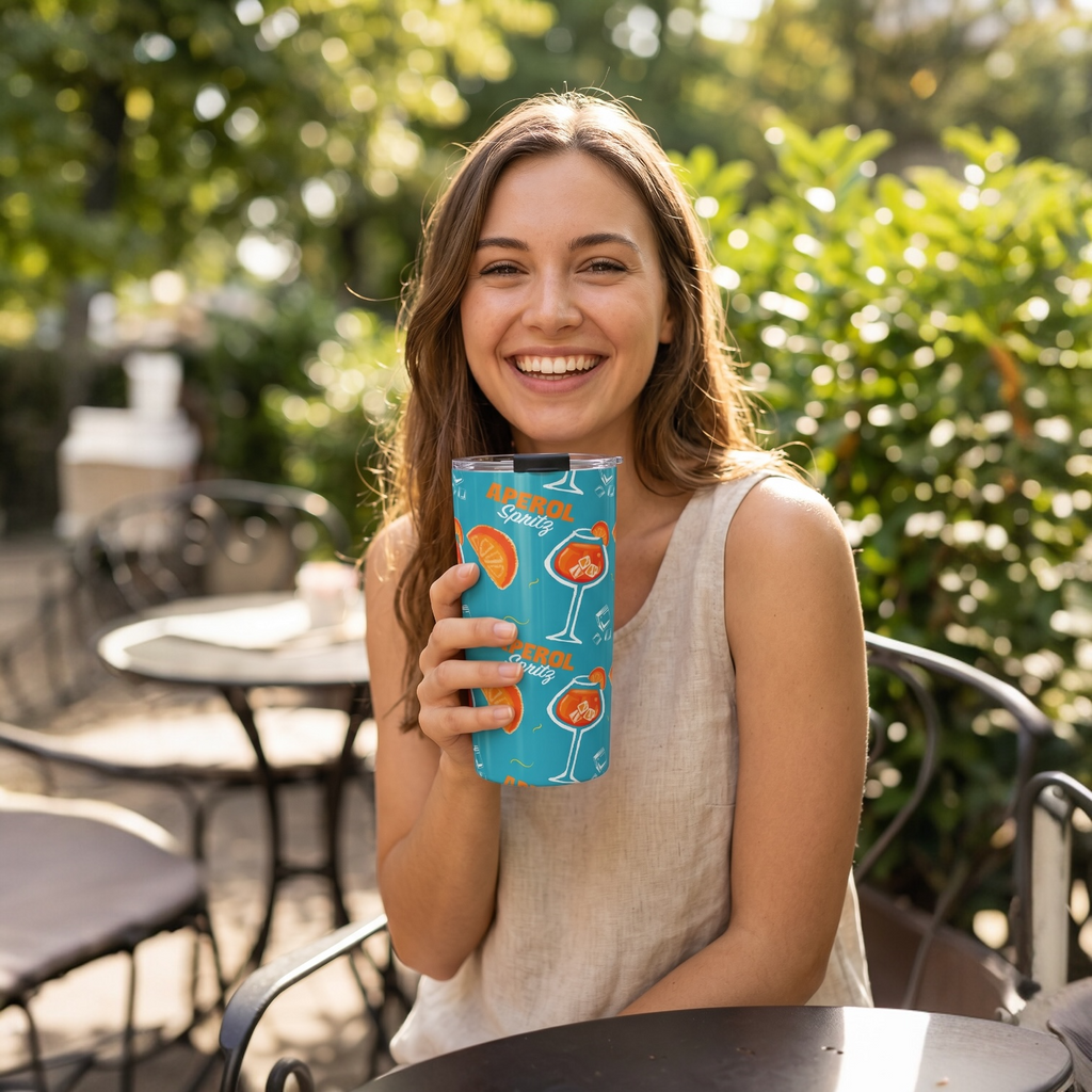Aperol Spritz 20oz Tumbler — Turquoise Aperol Inspired Design