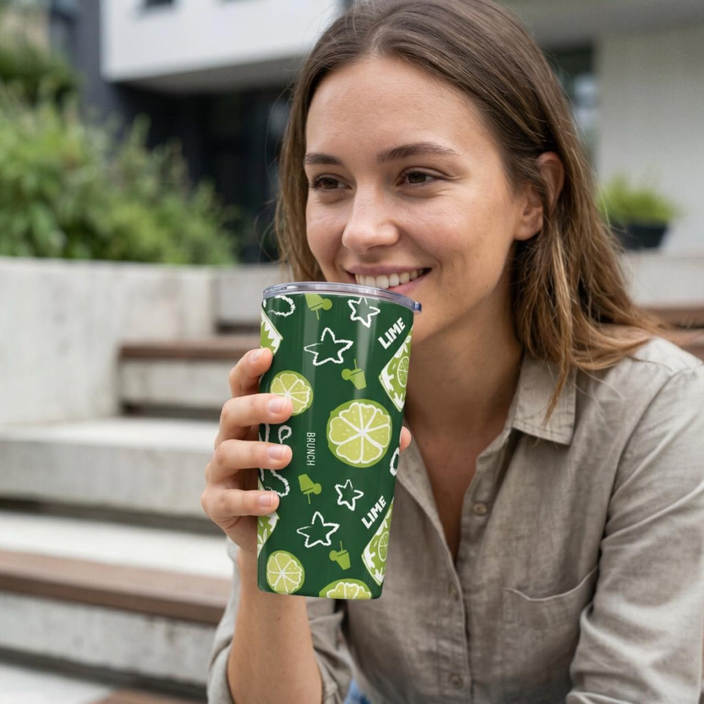 Lime Fruit Brunch 20oz Tumbler — Green Aperol Inspired Design