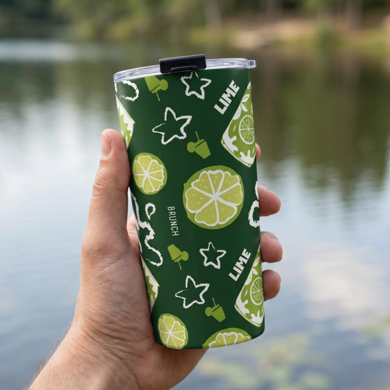 Lime Fruit Brunch 20oz Tumbler — Green Aperol Inspired Design