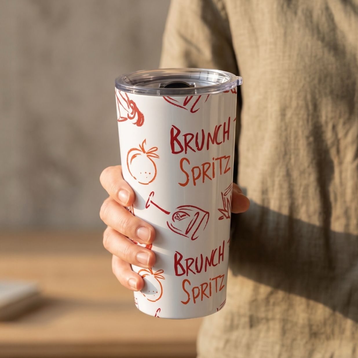 Brunch Spritz 20oz Tumbler — Orange & Red Aperol Inspired Design