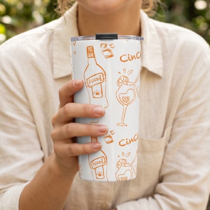 Cin Cin 20oz Tumbler - Orange Aperol Inspired Design