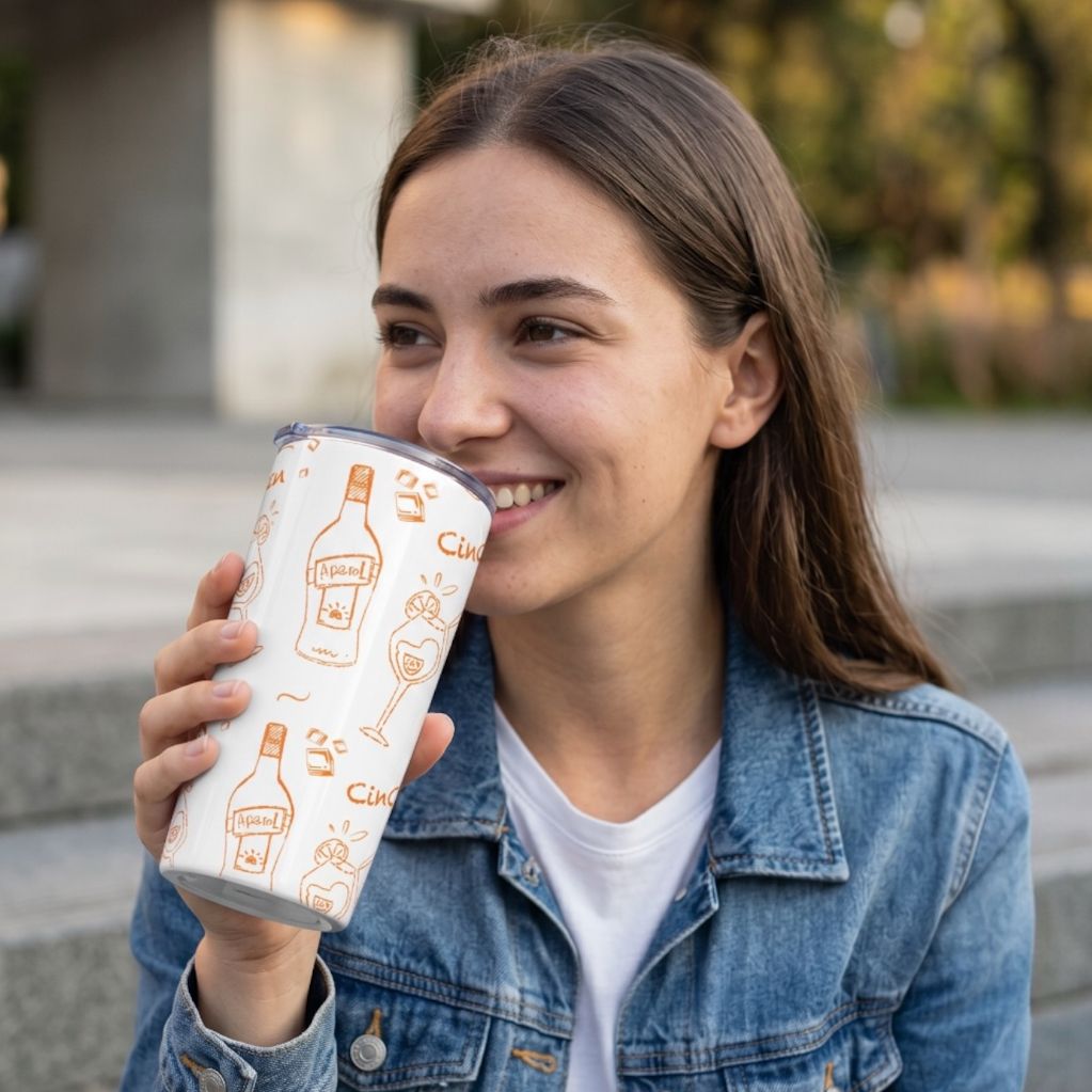 Cin Cin 20oz Tumbler - Orange Aperol Inspired Design