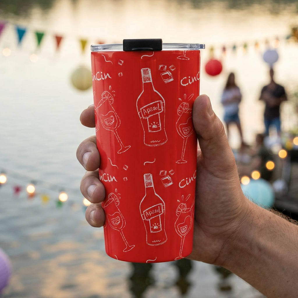 Cin Cin 20oz Tumbler - Red Aperol Inspired Design