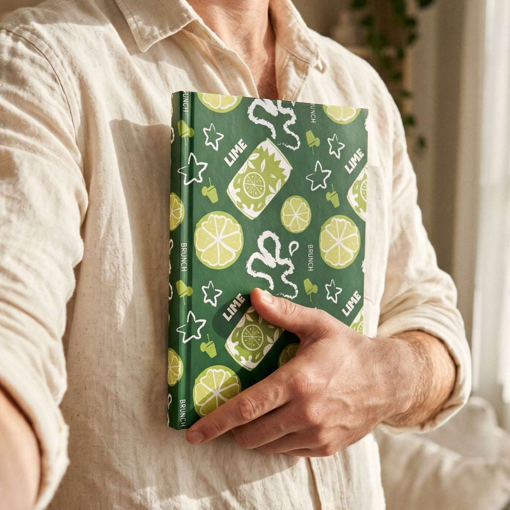 Lime Fruit Brunch Hardcover Journal – Green Aperol Inspired Design