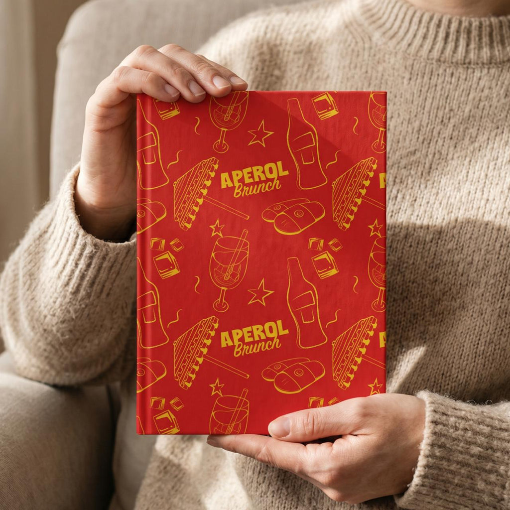 Aperol Brunch Hardcover Journal – Red Aperol Inspired Design