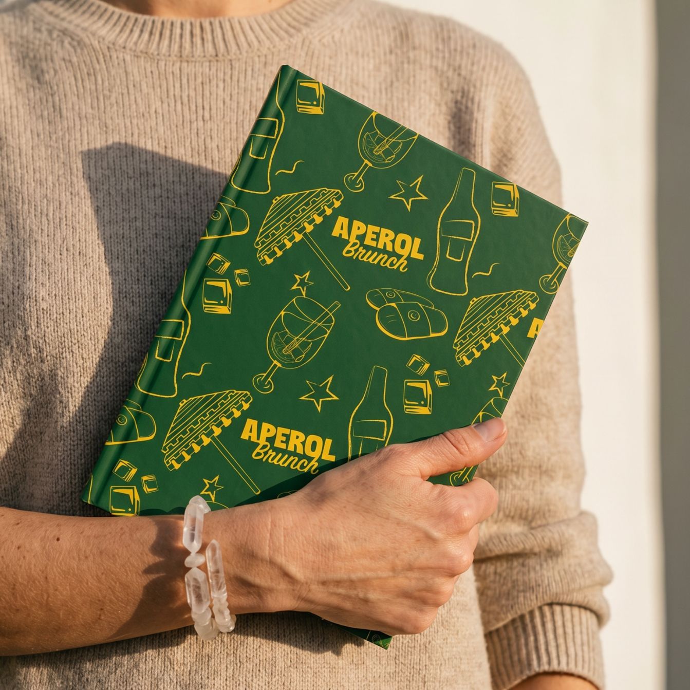 Aperol Brunch Hardcover Journal – Green Aperol Inspired Design