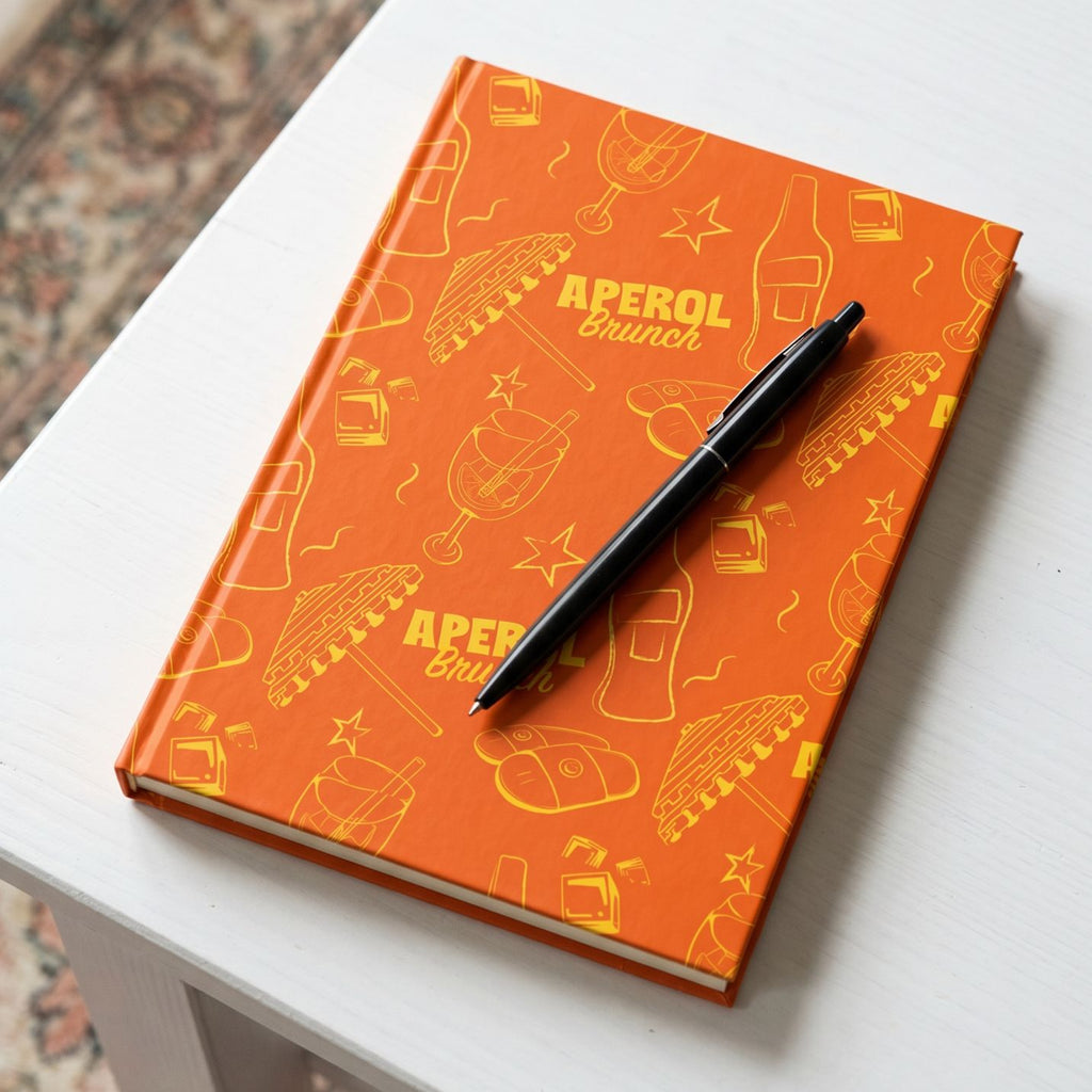 Aperol Brunch Hardcover Journal – Orange Aperol Inspired Design