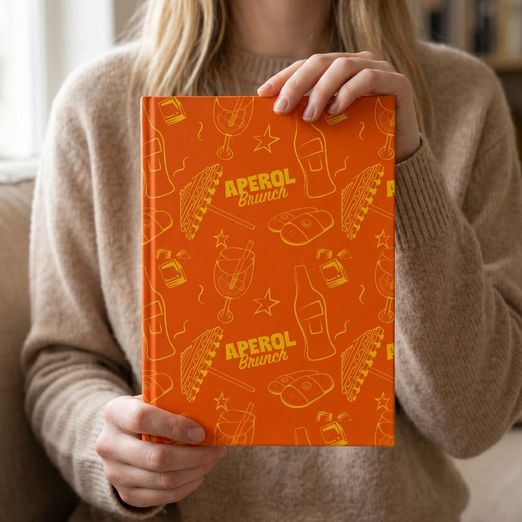 Aperol Brunch Hardcover Journal – Orange Aperol Inspired Design