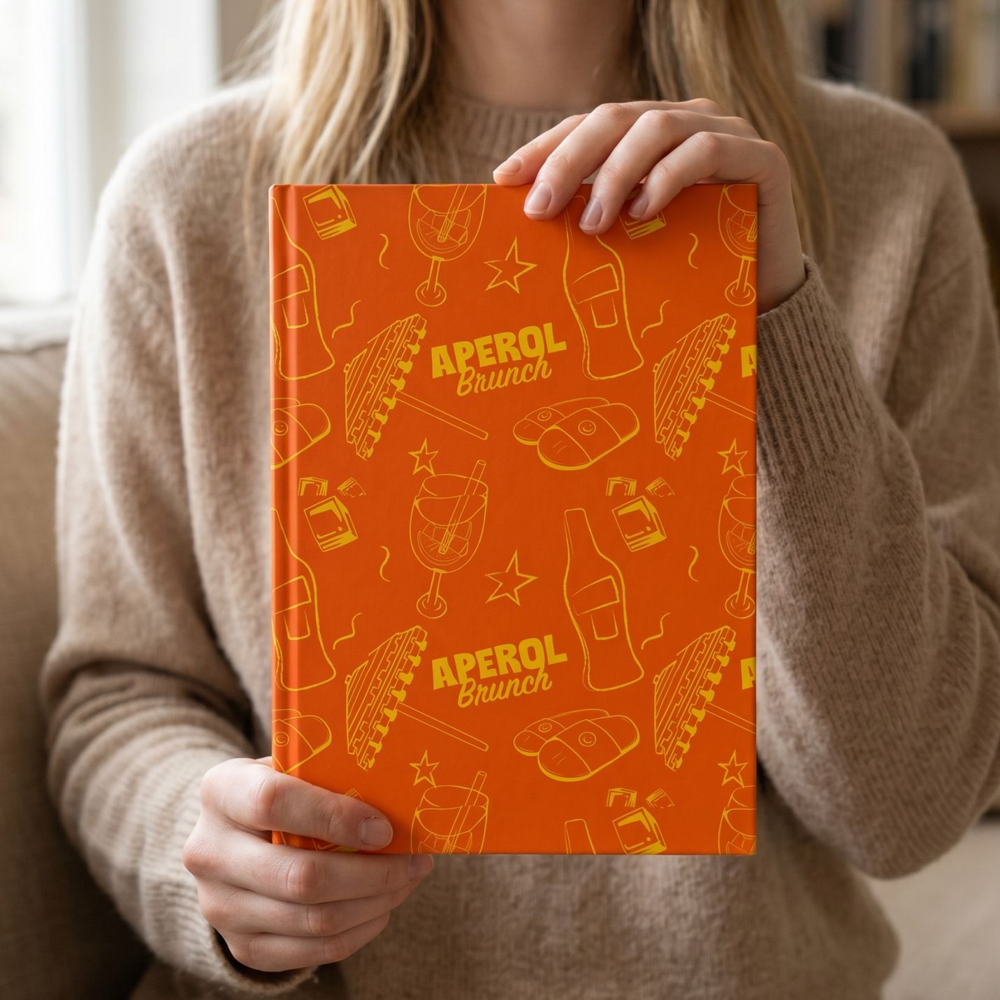 Aperol Brunch Hardcover Journal – Orange Aperol Inspired Design